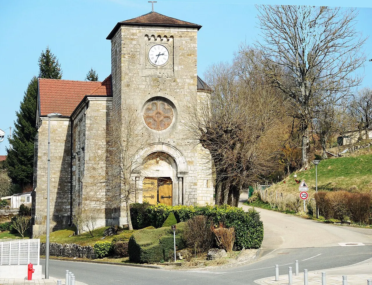 Eglise d'Appenans. Département du Doubs.
