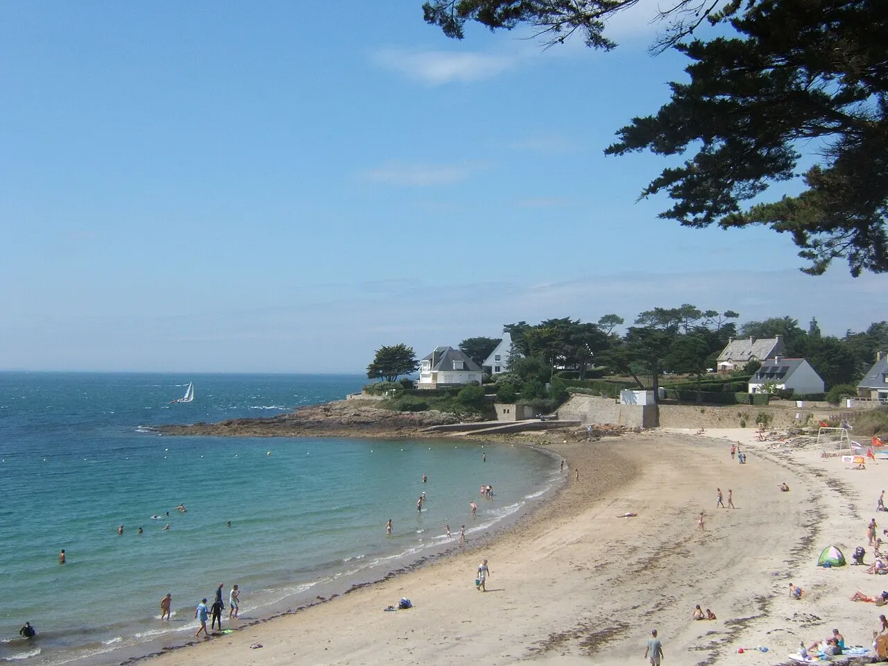 La plage au sud de Port-Navalo.