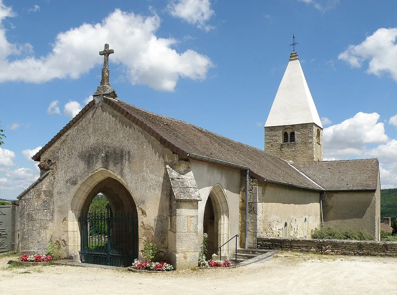 Baubigny (Côte-d'Or, Bourgogne, France). Église Saint-Léger.