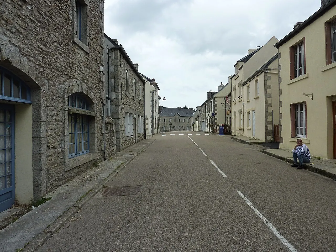 Berrien: la rue principale du village