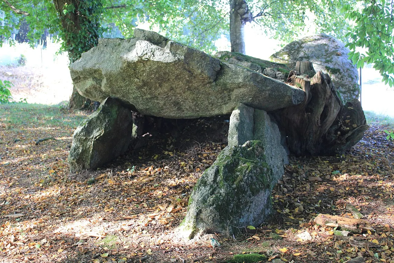 Allée couverte de Kergonfalz, à Bignan, Morbihan, France.