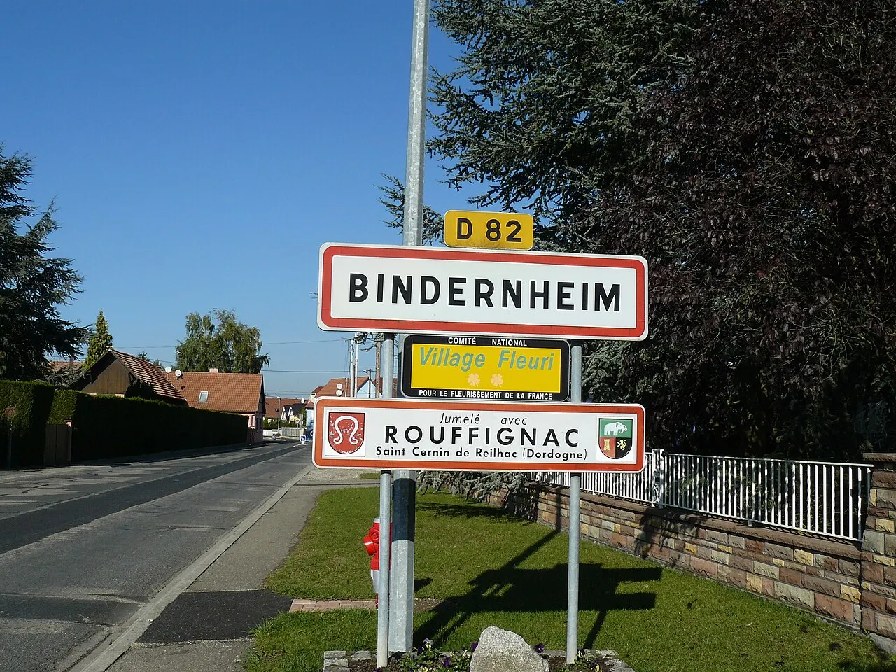 Entrée du village de Bindernheim