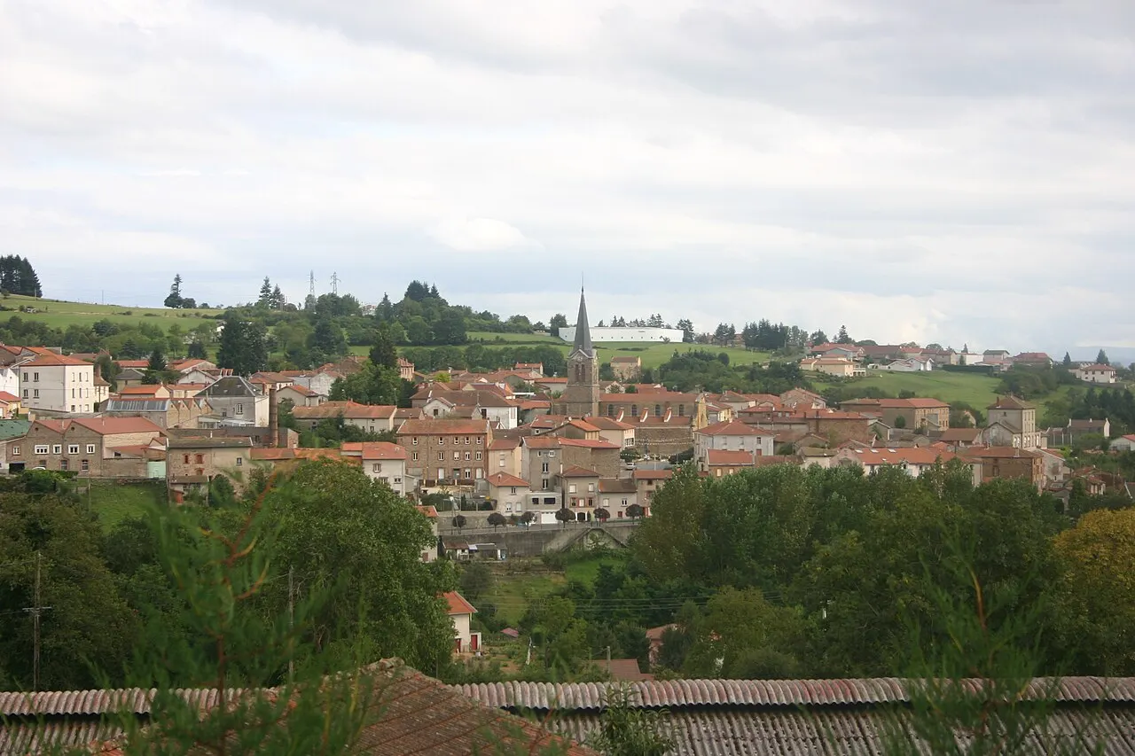 Vue de Bussières dans le département de la Loire.