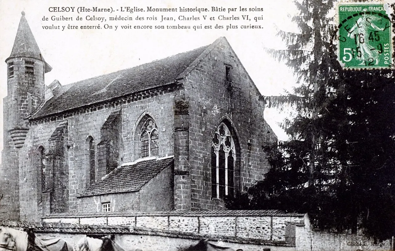 carte postale de l'église vers 1912