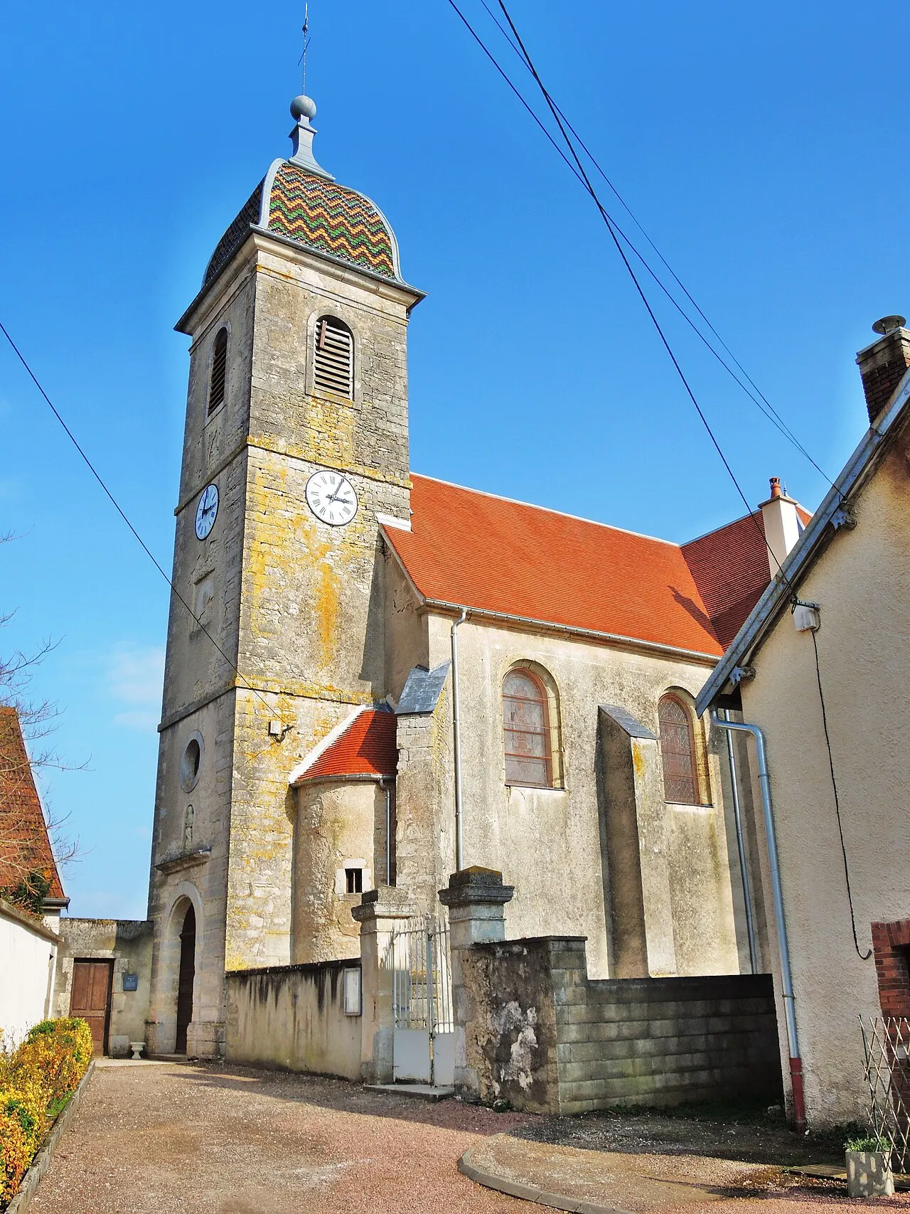 Eglise saint Pierre de Charentenay. Département de Haute-Saône. France.