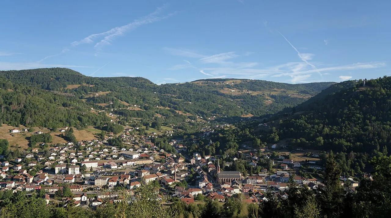 Cornimont vu depuis la Croix de Mission en Août 2022
