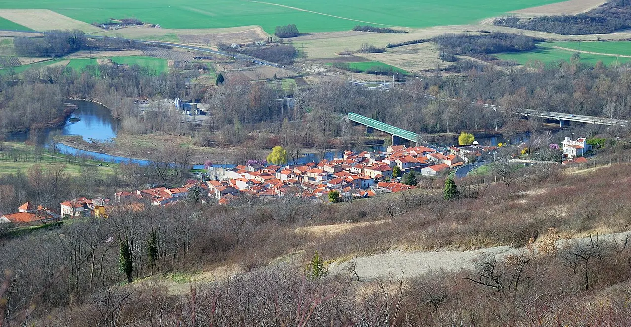 Dallet : vue générale depuis le Puy de Mur (Puy-de-Dôme, France).