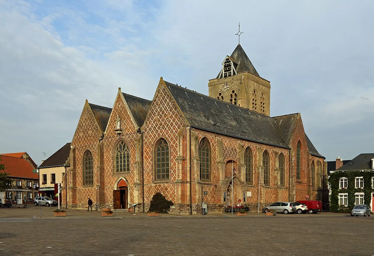 Esquelbecq (département du Nord, France) : l'église Saint-Folquin