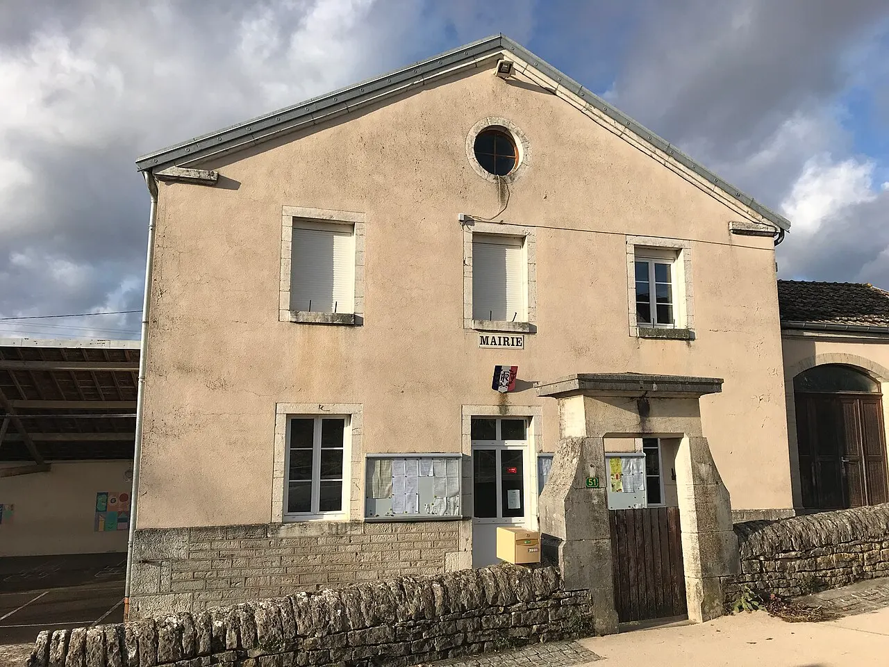 Image d'Évans (Jura, France) en janvier 2018.