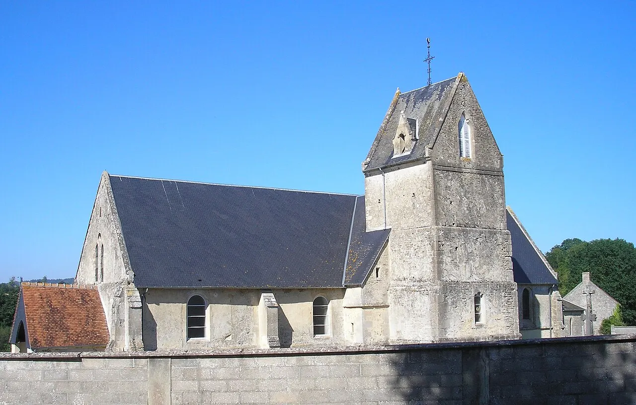 Fel (Normandie, France). L'église Saint-Médard.