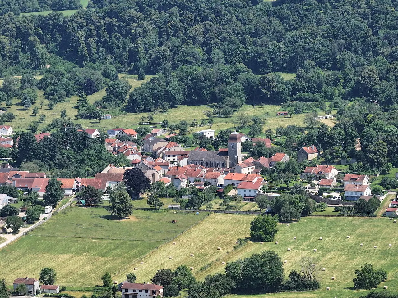 Vue aérienne de Mailley-et-Chazelot.