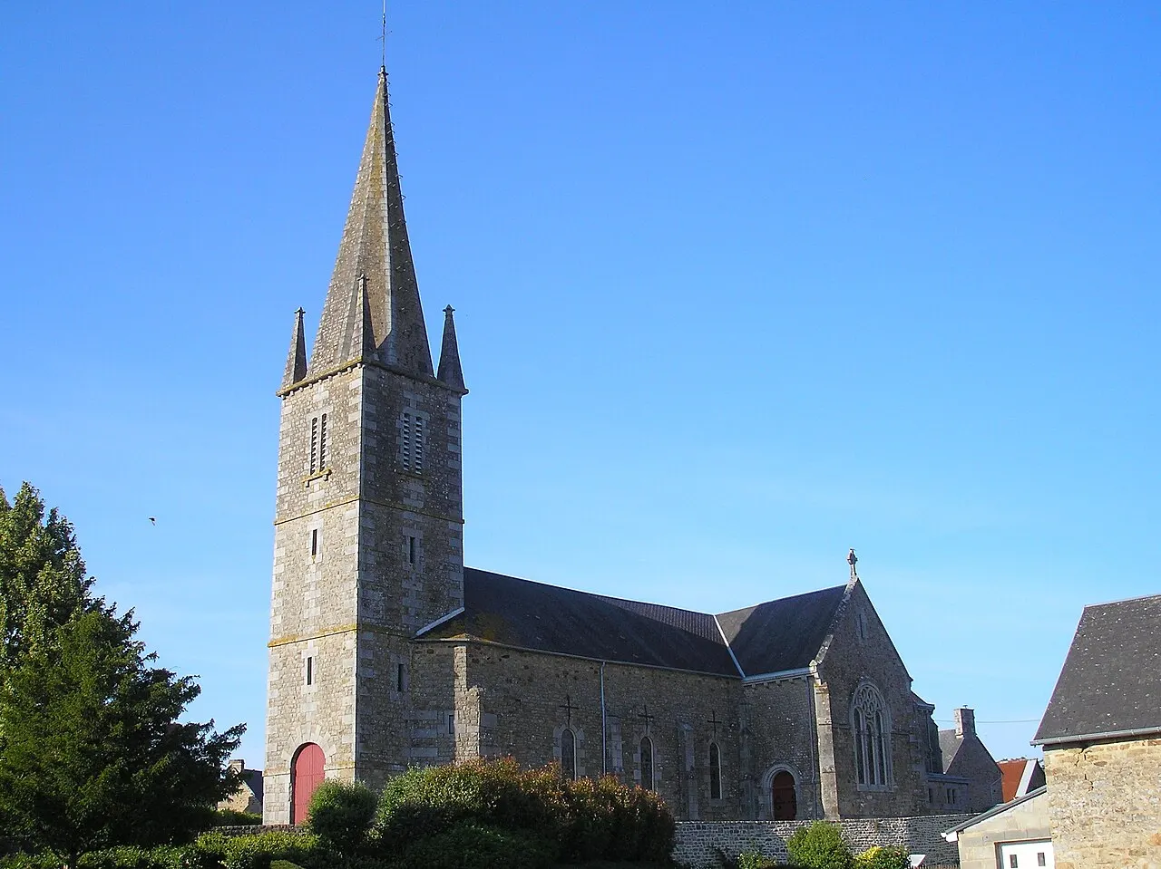 Marcilly (Normandie, France). L'église Saint-Martin.