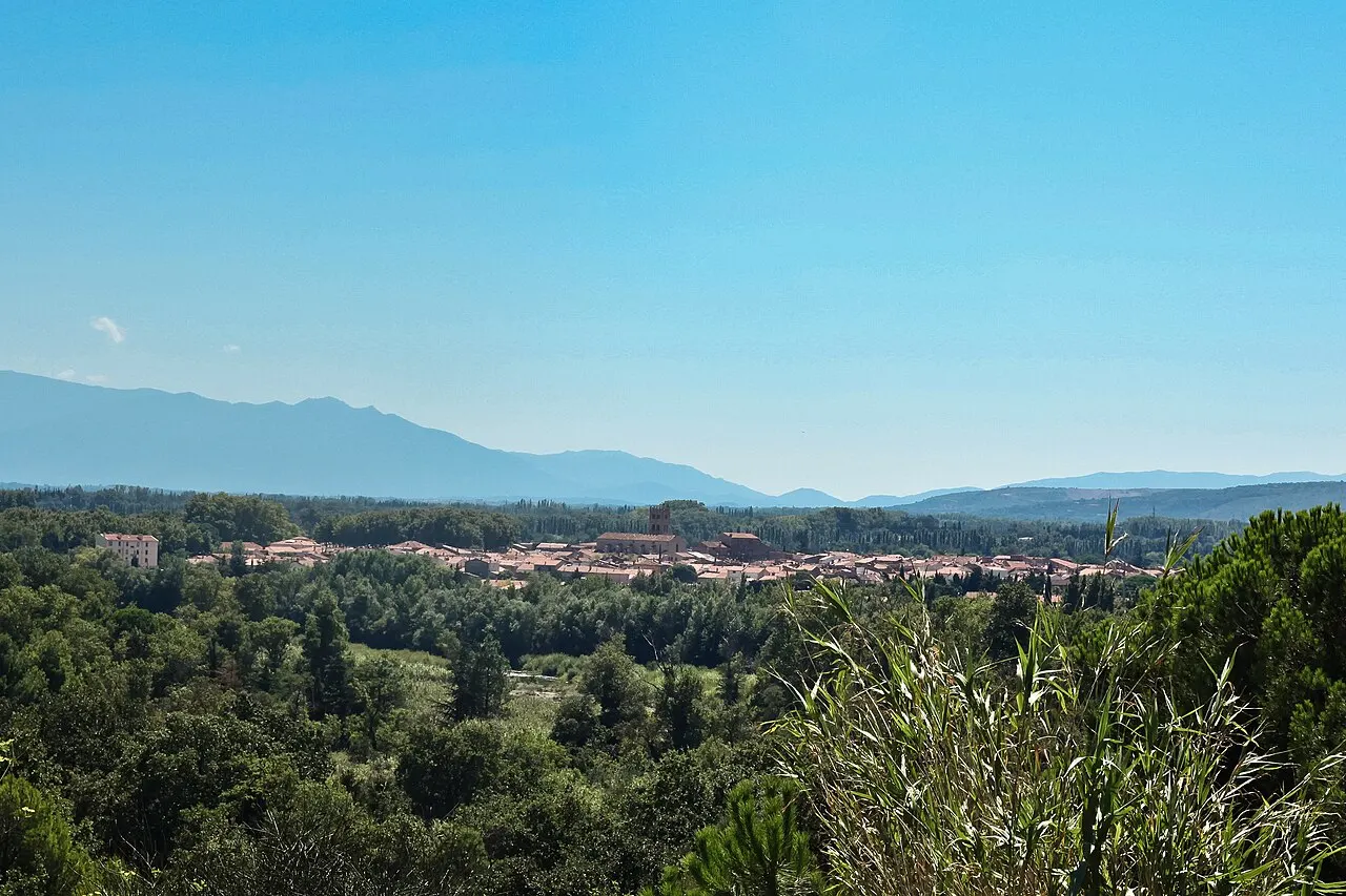 Vue générale de la ville de Millas