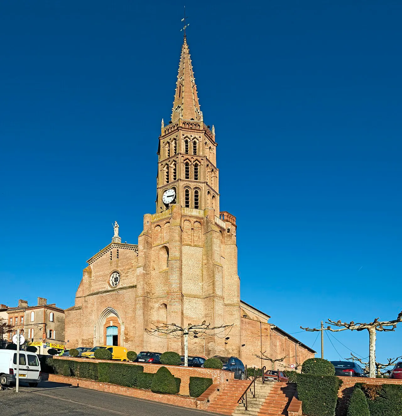 Montech Tarn-et-Garonne, France - Église Notre-Dame de la Visitation - XIV et XVe siècle. This building is classé au titre des monuments…