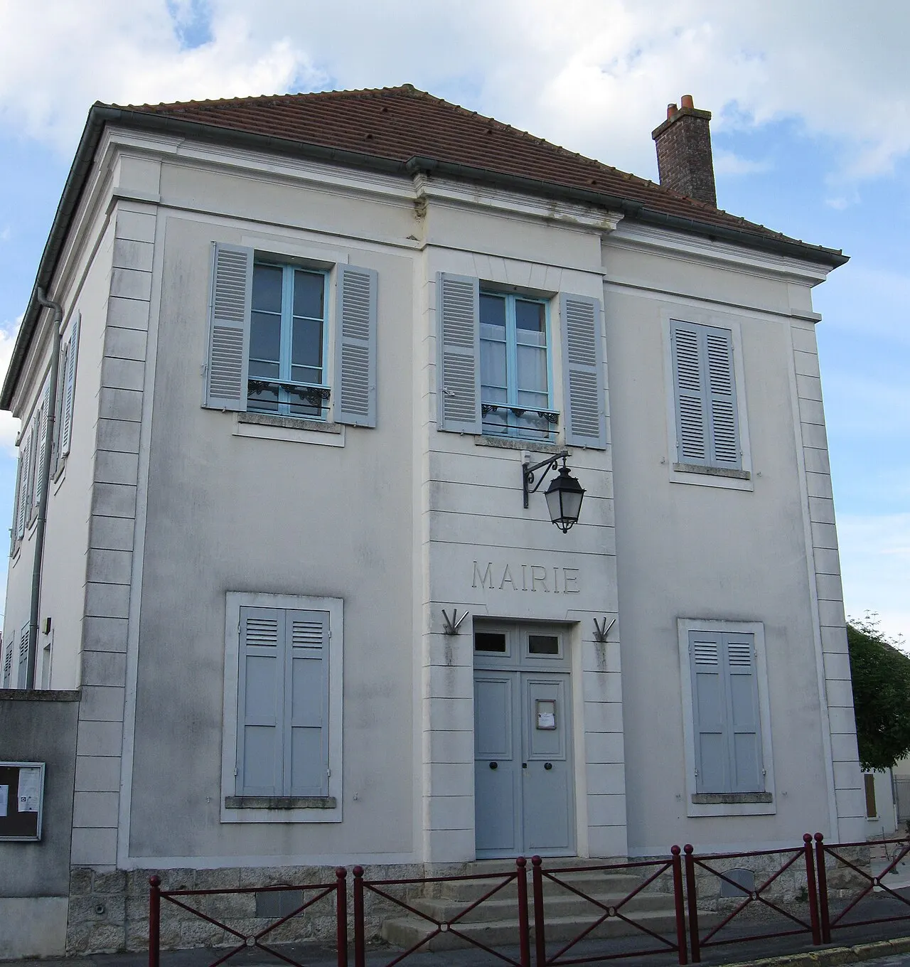 Mairie d'Ocquerre. (département de la Seine-et-Marne, région Île-de-France).