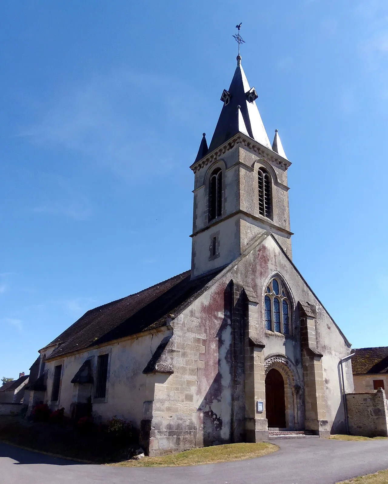 Ommoy (Normandie, France). L'église Notre-Dame.