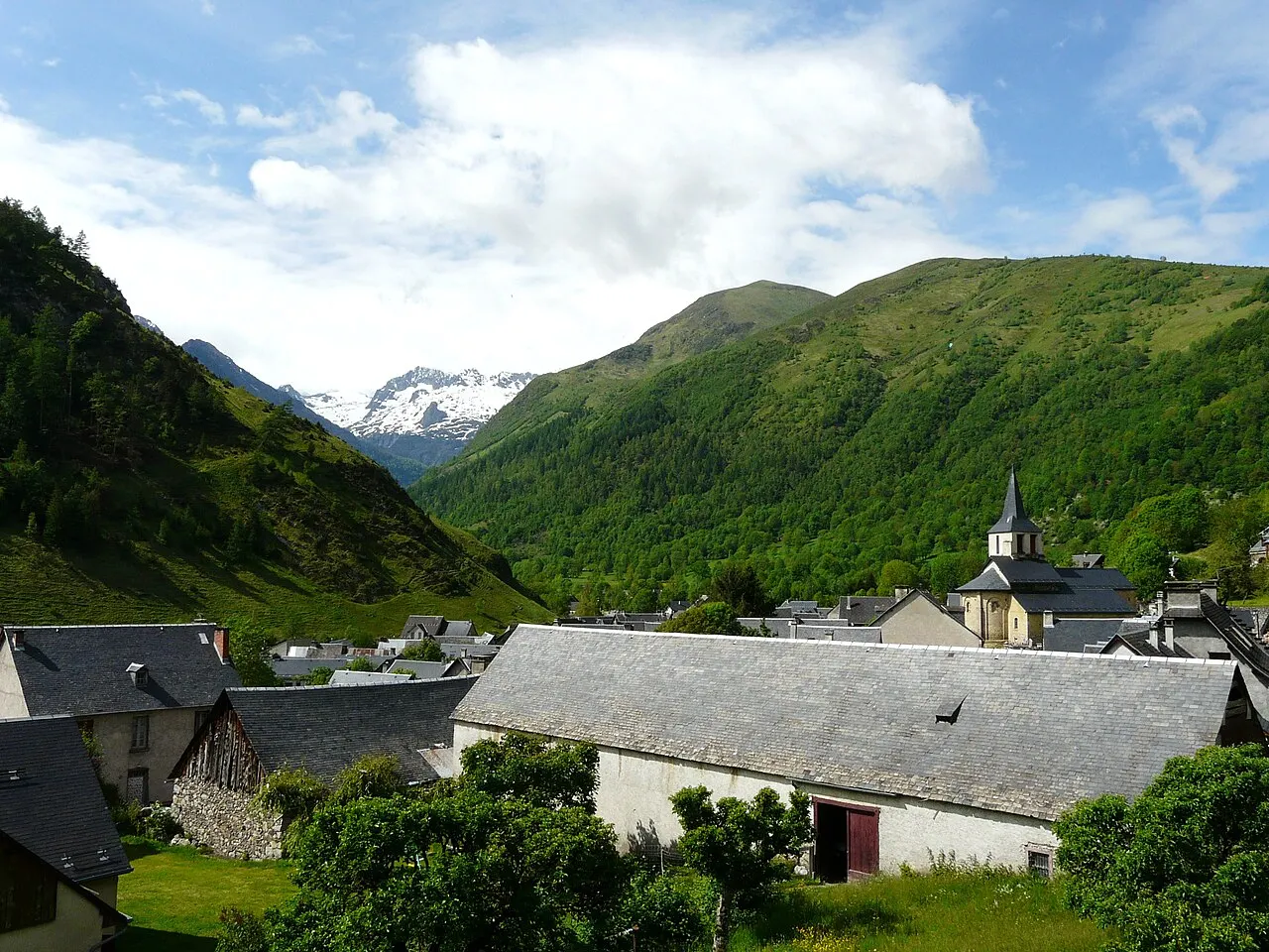 Le village d'Oô, Haute-Garonne, France.