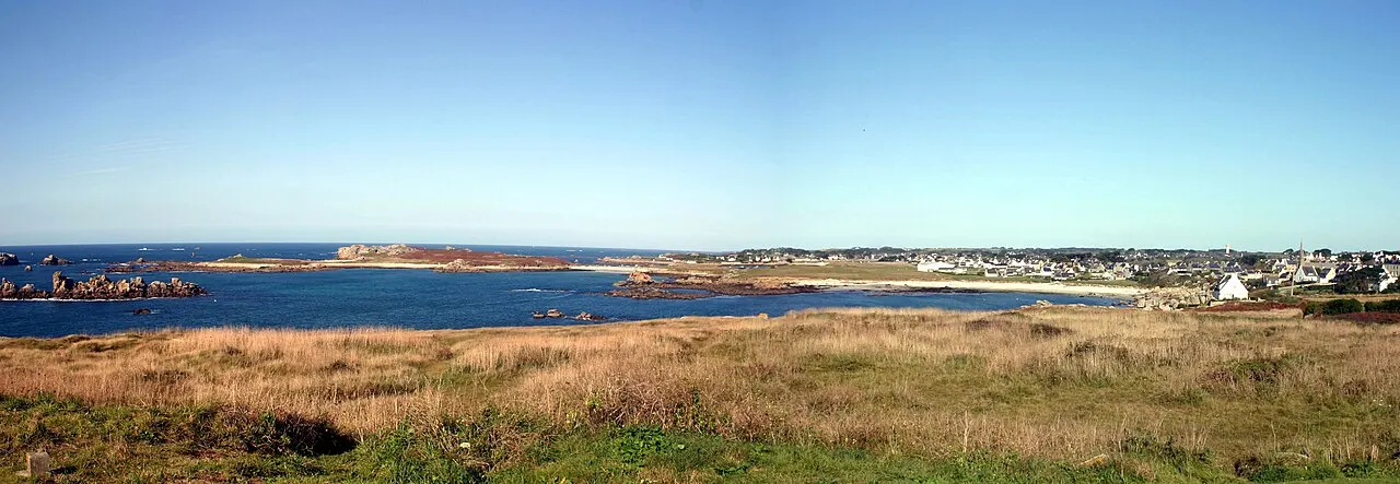Porspoder et la presqu'île Saint-Laurent vue de la Pte Garchine