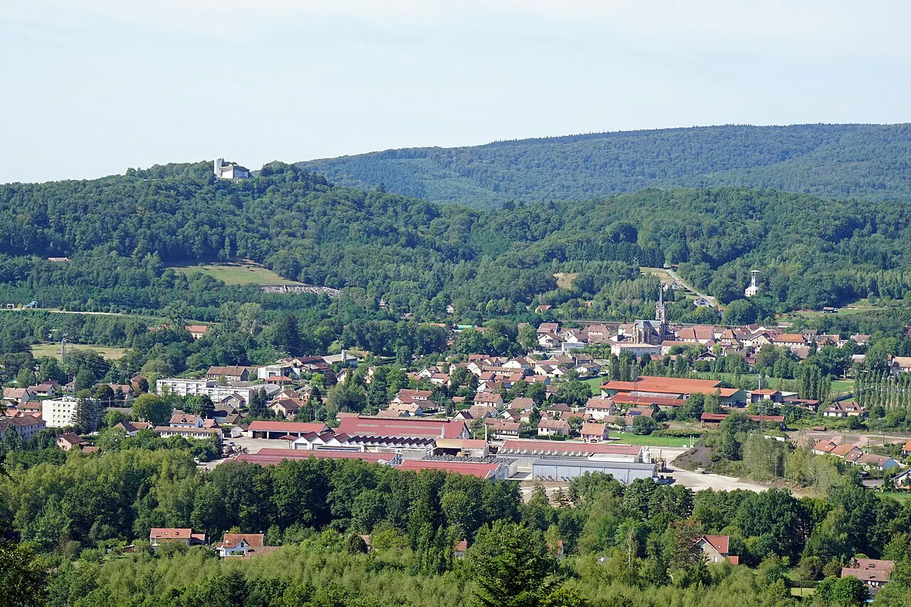 La colline de Bourlémont (Ronchamp, Haute-Saône).