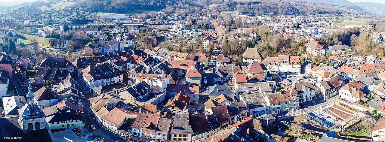 Photo drone ville de Rumilly 2020