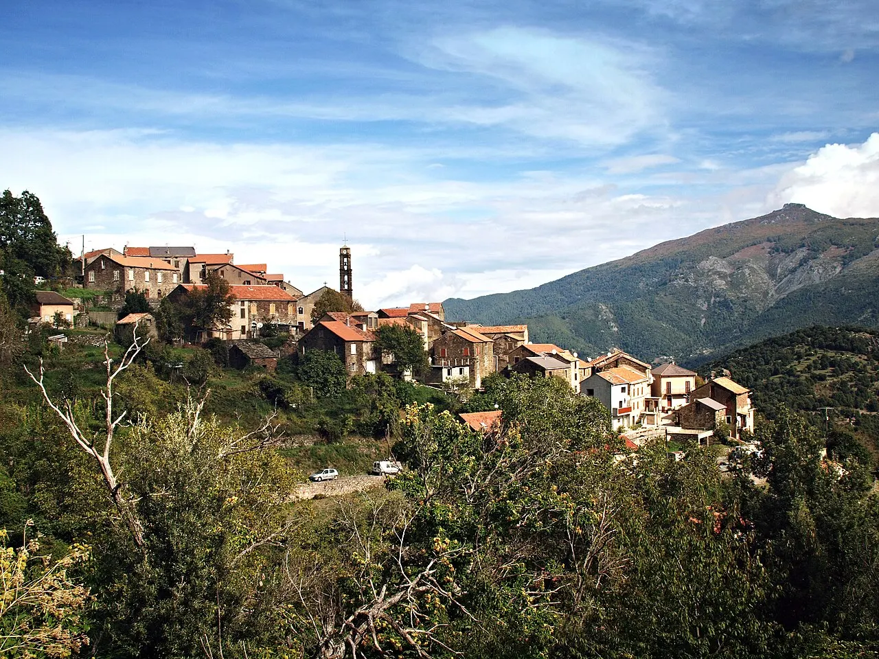 Rusio, Vallerustie (Corse) - Vue du village