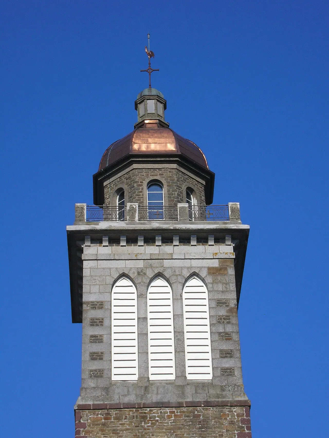 Saint-Amand (Normandie, France). Le clocher de l'église.