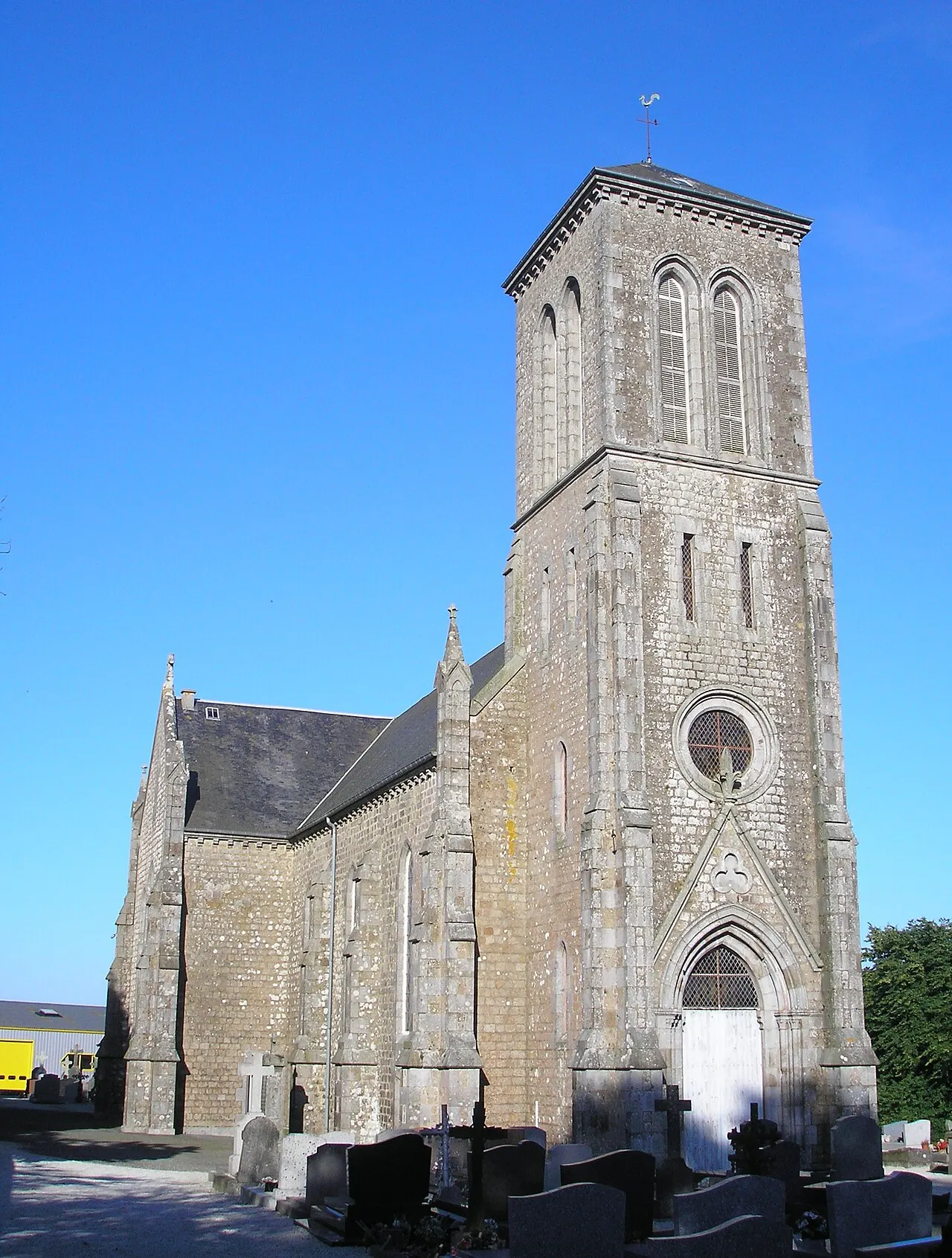 Saint-Clément-Rancoudray (Normandie, France). L'église Saint-Clément.