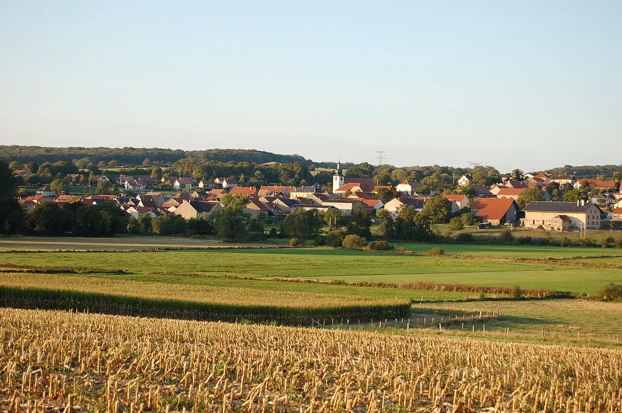 Sicht von Sarraltroff in Lothringen