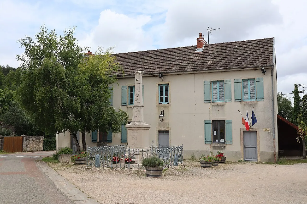 Mairie et monument aux morts de Ternant (21).