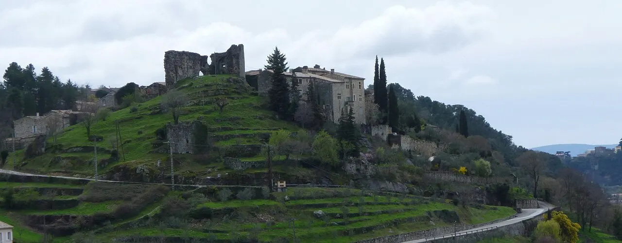 Chateau d'Ucel, Ardèche, 07, France