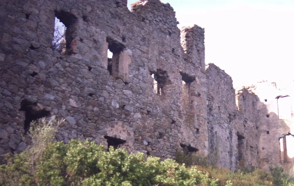 Les ruines du château de Coasina, en Haute-Corse (vue partielle)